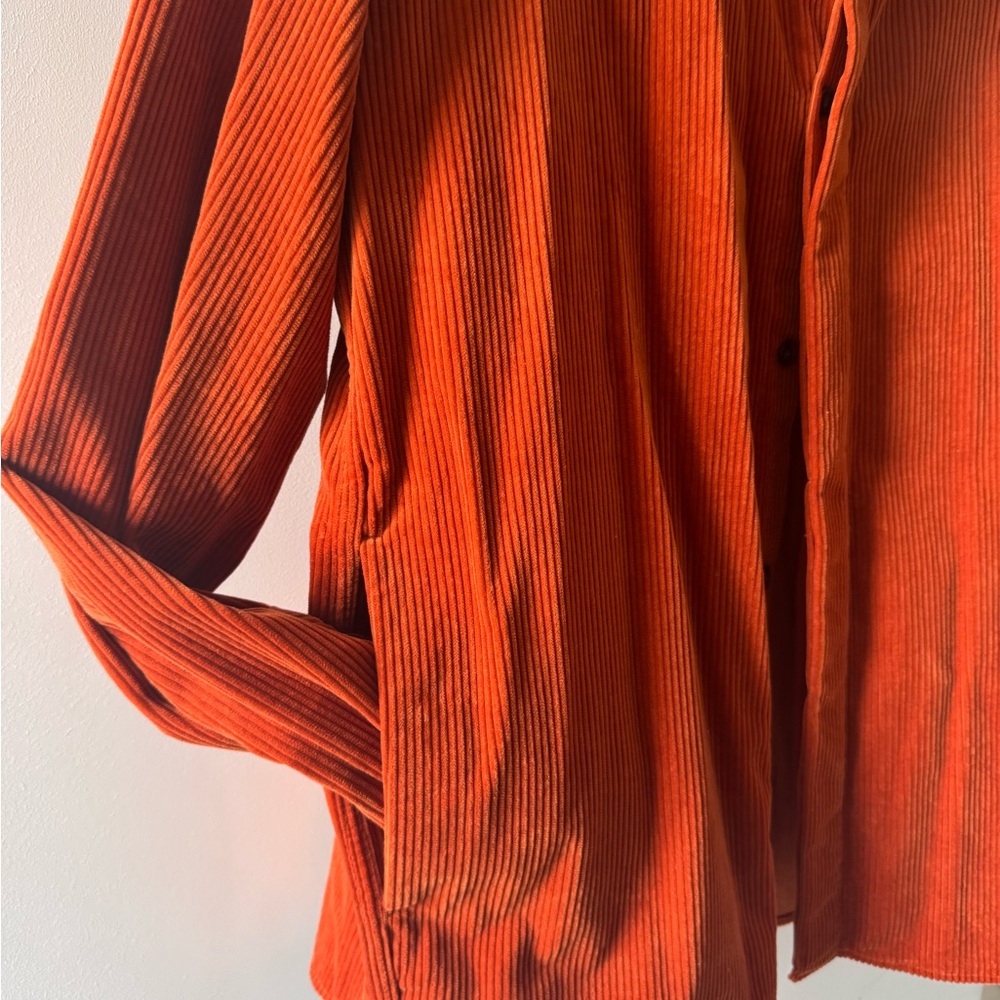 COS Orange Casual Button Down Shirt with Textured Fabric - Picture 2 of 6